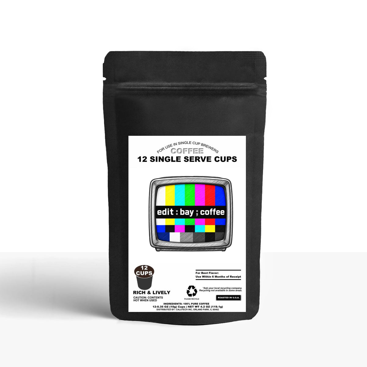 12 Pack Single Serve Coffee Capsules